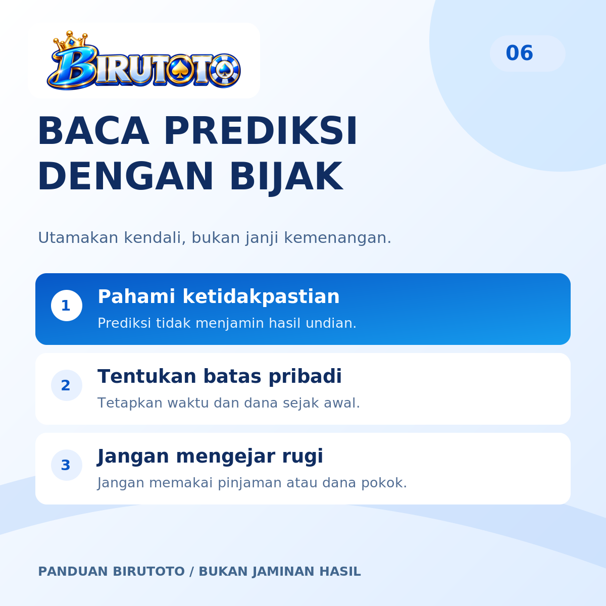 Panel BIRUTOTO tentang batas prediksi togel, batas waktu dan dana, serta risiko kerugian